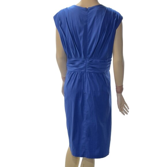 Suzi Chin For MAGGY BOUTIQUE Women's Blue Sleeveless Wrap Dress Size 18W - Picture 3 of 16